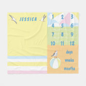 Meilenstein Ocean Breeze Baby Fleecedecke (Vorderseite (Horizontal))