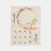 Meilenstein Pink Mama Doppy Puppy Baby Keepake Fleecedecke (Vorderseite)