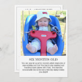 Meilenstein-Sake-Karte: Sechs Monate alt Ankündigung (Vorne/Hinten)