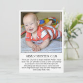 Meilenstein-Sake-Karte: Sieben Monate alt Ankündigung (Stehend Vorderseite)