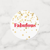 Meilenstein Tisch Confetti - Gold und Rot fabelhaf Konfetti (Klein Vorderseite)