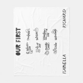 Meilenstein verbindet mein erstes niedliches Holid Fleecedecke