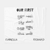 Meilenstein verbindet mein erstes niedliches Holid Fleecedecke (Vorderseite (Horizontal))