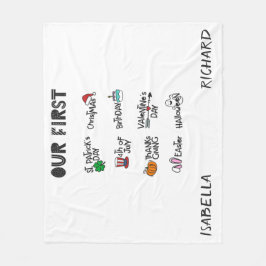 Meilenstein verbindet mein erstes niedliches Holid Fleecedecke