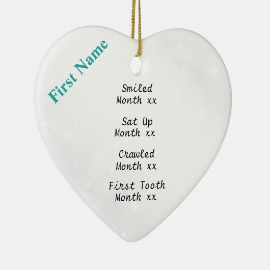 Meilenstein-Verzierung Snowy-Babys erste Keramikornament (Rechts)