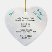 Meilenstein-Verzierung Snowy-Babys erste Keramikornament (Hinten)