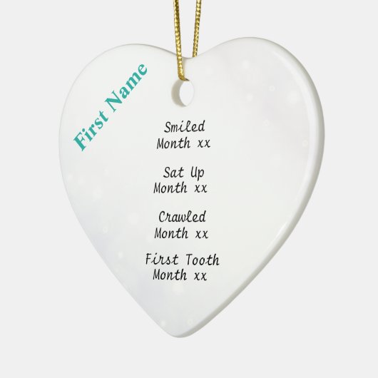 Meilenstein-Verzierung Snowy-Babys erste Keramikornament (Links)