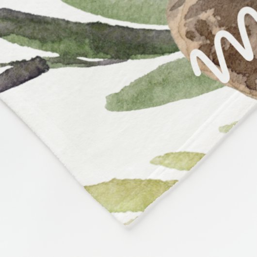 Meilenstein-Wachstumspur Aquarellblumen Fleecedecke (Ecke)