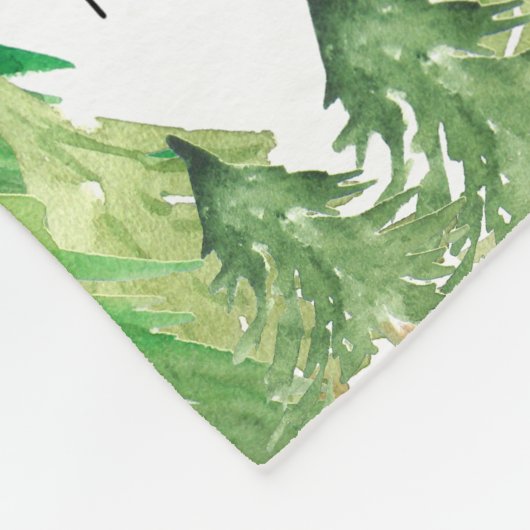 Meilenstein-Wald-Babytracker Fleecedecke (Ecke)