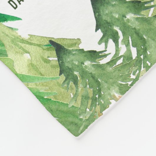 Meilenstein-Wald-Babytracker Fleecedecke (Ecke)