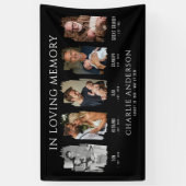 Meilensteine 5-Foto Collage Beerdigung/Gedenkfeier Banner (Vertikal)