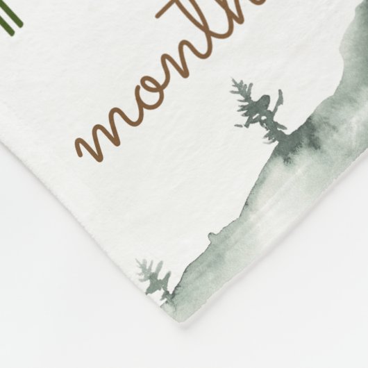 Meilensteine Aquarellwald Fox Fleecedecke (Ecke)