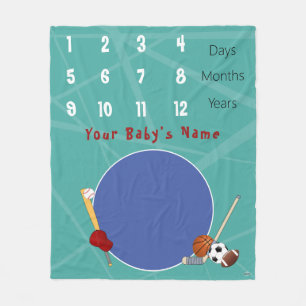 Meilensteine Baby Blanket HAMbyWG Fleecedecke