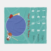 Meilensteine Baby Blanket HAMbyWG Fleecedecke (Vorderseite (Horizontal))