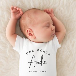 Meilensteine Feier Name des Monats Baby Strampler