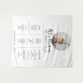 Meilensteine für das benutzerdefinierte Erste Gebu Wandteppich (Vorderseite (Horizontal))