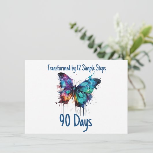 Meilensteine individuell gestalten - 12 einfache S Dankeskarte (Stehend Vorderseite)