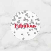 Meilensteine Tafelconfetti - silber und rot fabelh Konfetti (Klein Vorderseite)