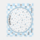 Meilensteine und Schnecken Baby Fleecedecke (Vorderseite)