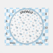 Meilensteine und Schnecken Baby Fleecedecke (Vorderseite (Horizontal))