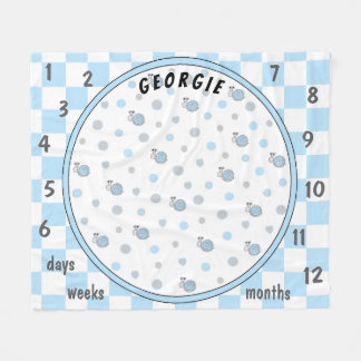 Meilensteine und Schnecken Baby Fleecedecke