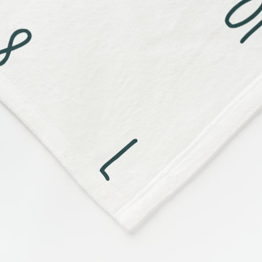 Meilensteine-Wachstumspur - Weiße und grüne Blüten Fleecedecke (Ecke)