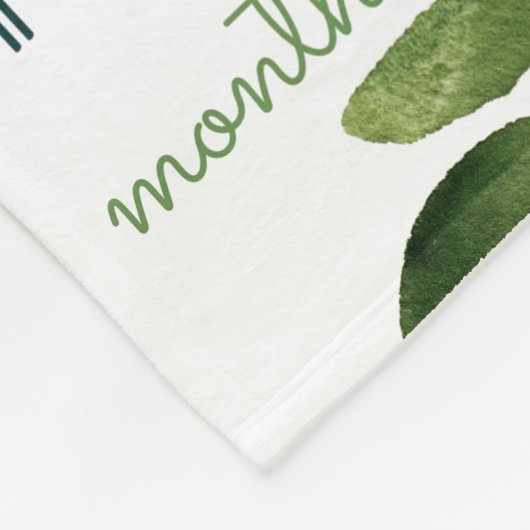 Meilensteine-Wachstumstracker Wasserfarbenrosen Fleecedecke (Ecke)