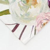 Meilensteine-Wachstumsweg Aquarellpinke Blume Fleecedecke (Ecke)