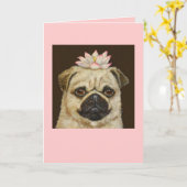 Meili der Mops-Karte Karte (Gelbe Blume)