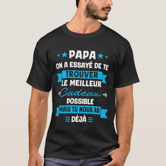 Meilleur Papa Cadeau Jahrestag T-Shirt (Vorderseite)
