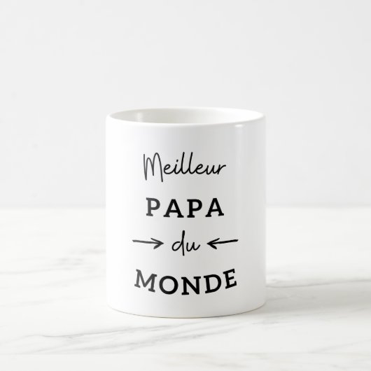 Meilleur papa du monde (noir) kaffeetasse (Mittel)