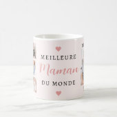 Meilleure Maman Du Monde Photo Collage Blush Pink Kaffeetasse (Mittel)