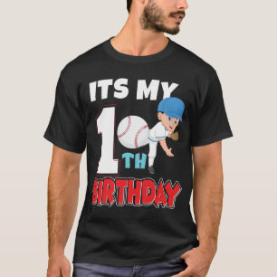 Mein 10. Geburtstag Baseballspieler 10 J T-Shirt