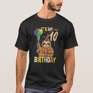 Mein 10. Geburtstag Faultier 1 T-Shirt