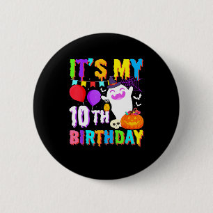 Mein 10. Geburtstag gibt Ghost Pumpkin Halloween C Button