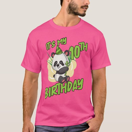 Mein 10 Geburtstag Panda T-Shirt (Vorderseite)