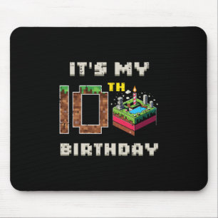 Mein 10. Geburtstag Pixel Spiel 10 Kuchen Gamer Ju Mousepad