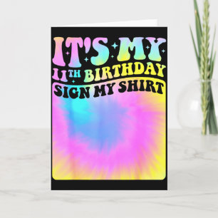 Mein 11. Geburtstag Unterschreibe Mein Shirt Cute Karte