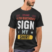mein 11. Geburtstagsschild meines Shirts (Vorderseite)