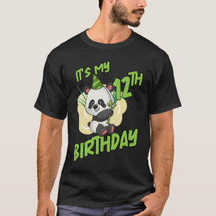 Mein 12 Geburtstag Panda T-Shirt