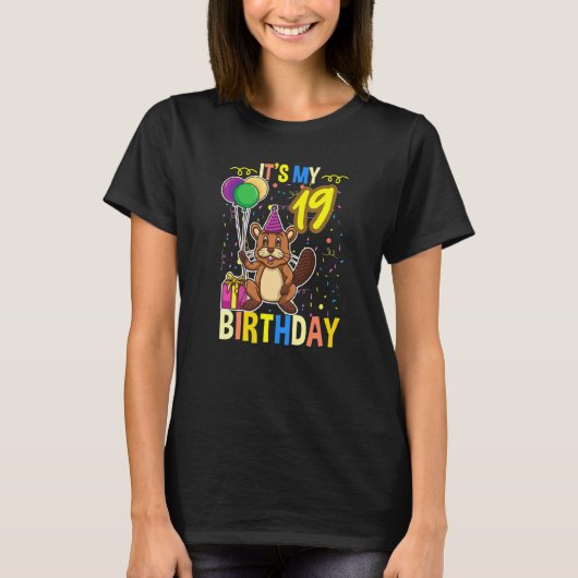 Mein 19. Geburtstagsbiber T-Shirt (Vorderseite)
