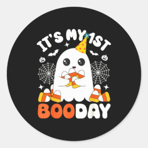 Mein 1. Boo-Tag, lustiger Halloween-Geist 1. Gebur Runder Aufkleber