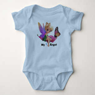 „Mein 1. Engel“ Fa Whimsical Charm 1. Moment Baby Strampler