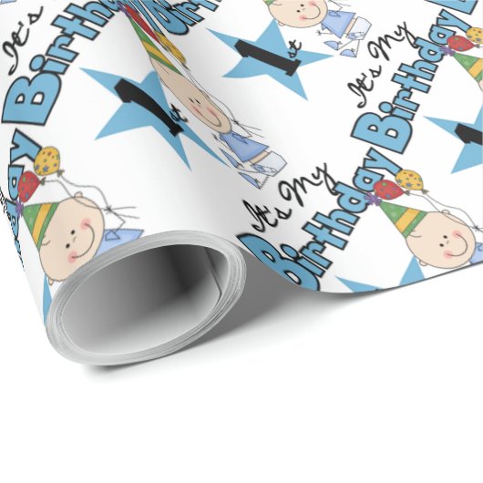 Mein 1. Geburtstag Geschenkpapier (Rolleneckpunkt)