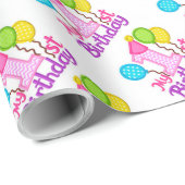 Mein 1. Geburtstag Geschenkpapier (Rolleneckpunkt)