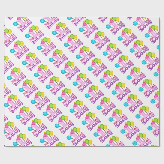 Mein 1. Geburtstag Geschenkpapier (Flach)