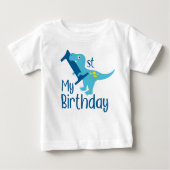 Mein 1. Geburtstag Junge Dinosaurier T - Shirt (Vorderseite)