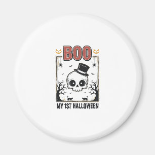 Mein 1. Halloween-Baby-Totenkopf-Vintage-Gravur-Sh Magnet