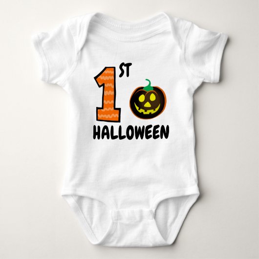 Mein 1. Halloween Niedlicher Baby-Spooky-Anzug Baby Strampler (Vorderseite)