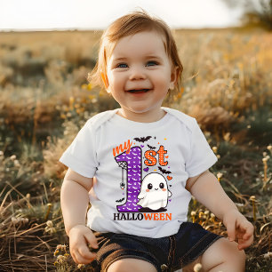 Mein 1. Halloween-Niedliches Gespenst Baby Strampler